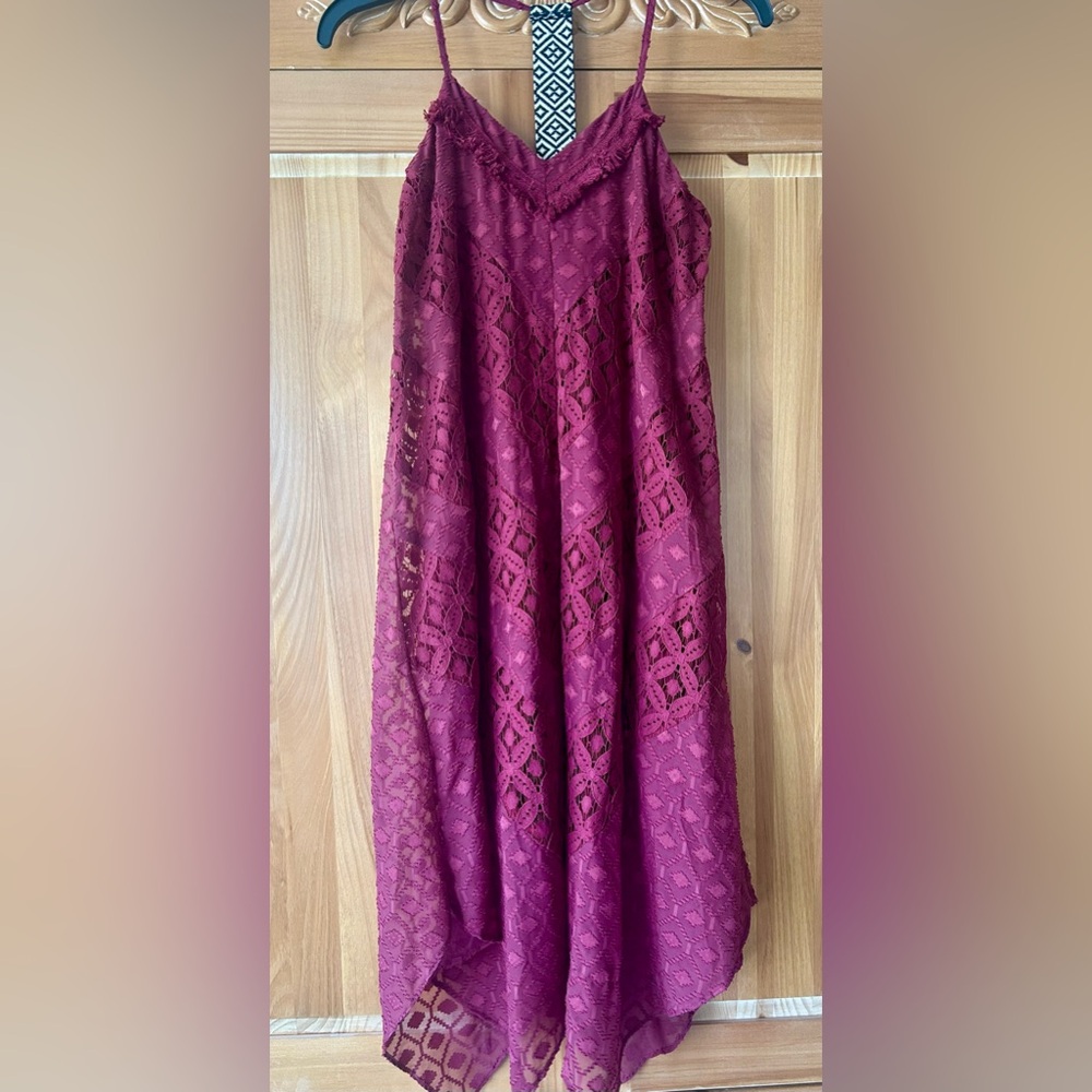 Elegant Lace Skirt in Rich Burgundy Exhilaration